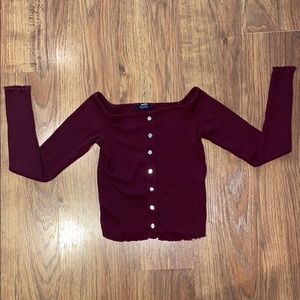 Bershka burgundy sweater
